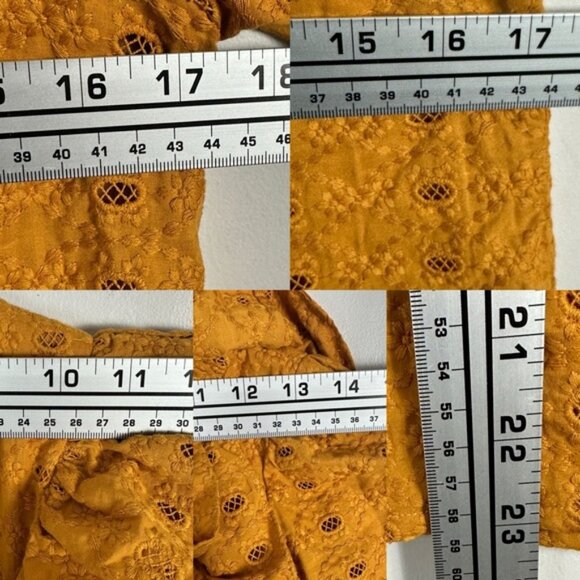 Sezane Bobby Blouse Saffron Yellow Gold Womens Size 34 French US 2 Top Bohemian - Picture 12 of 15